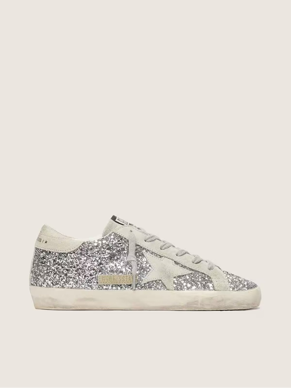 Golden Goose Silver Glitter Superstar Low-Top Sneaker - Picture 1 of 8